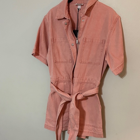 Future Collective Utility Pink Romper - Picture 1 of 14